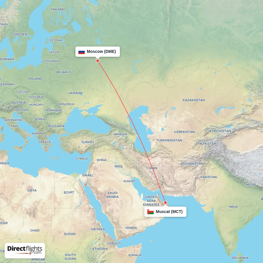 DME - MCT route map
