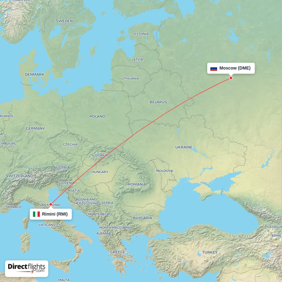 DME - RMI route map