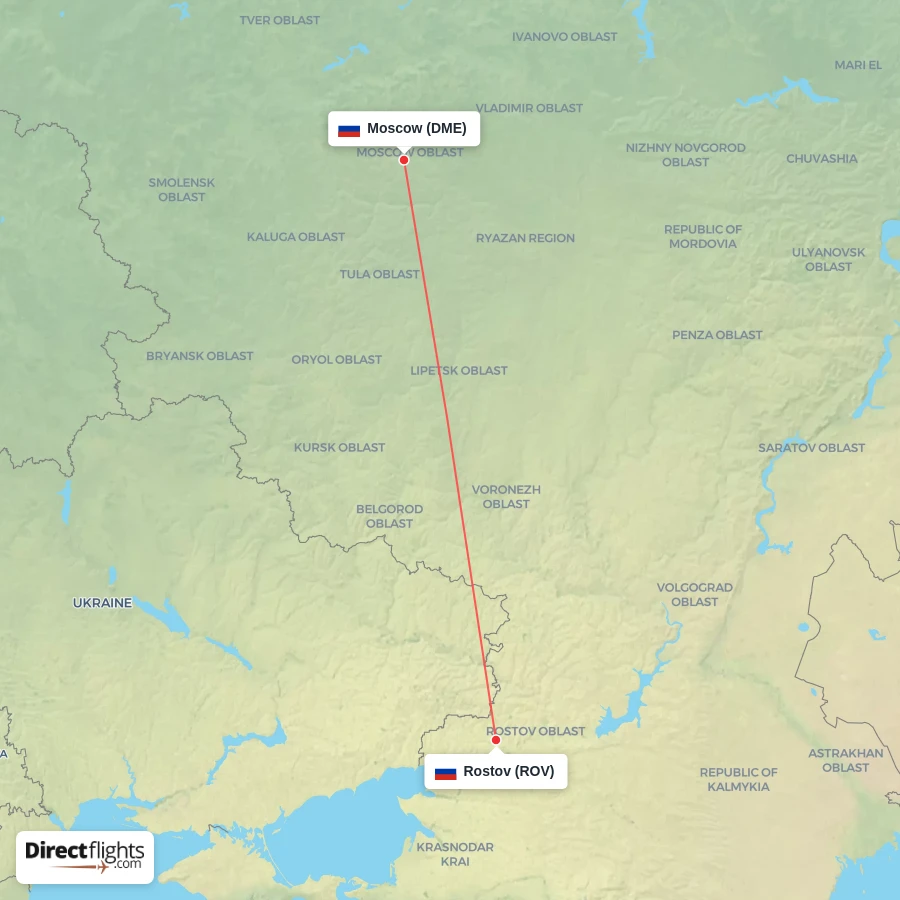 DME - ROV route map