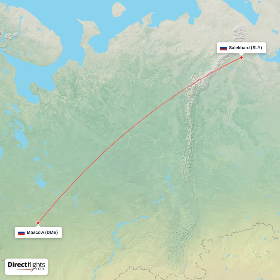 DME - SLY route map