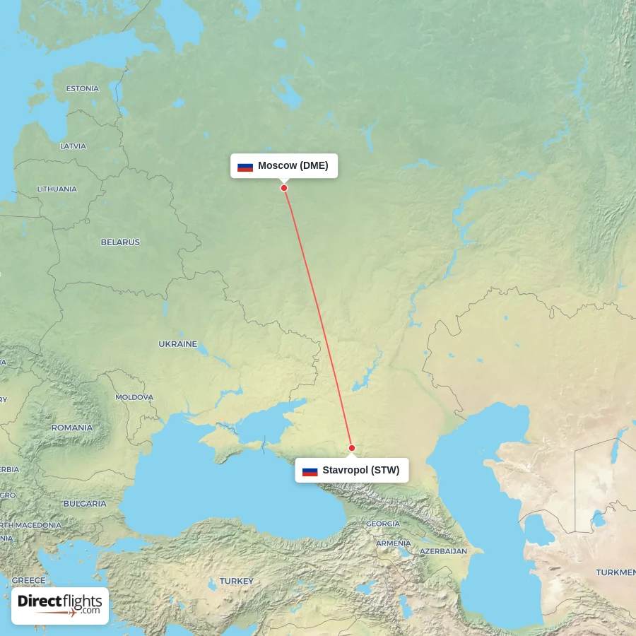 DME - STW route map