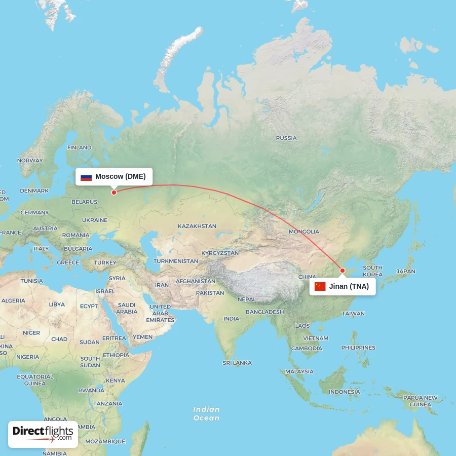 DME - TNA route map