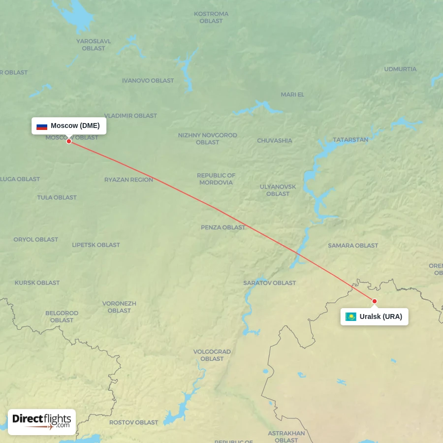 DME - URA route map