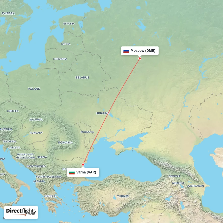 DME - VAR route map