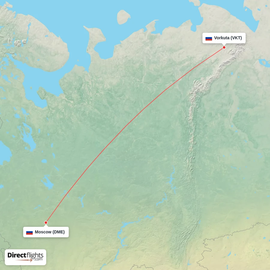 DME - VKT route map