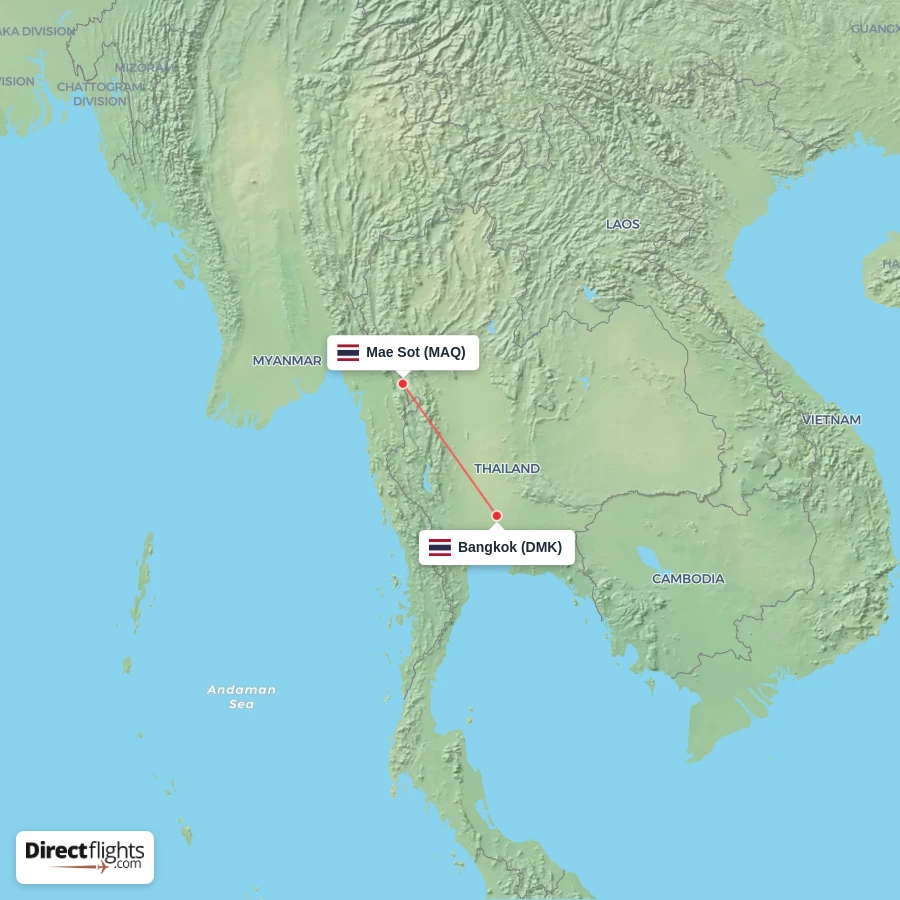 DMK - MAQ route map