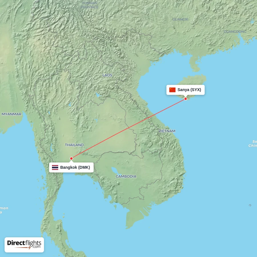 DMK - SYX route map