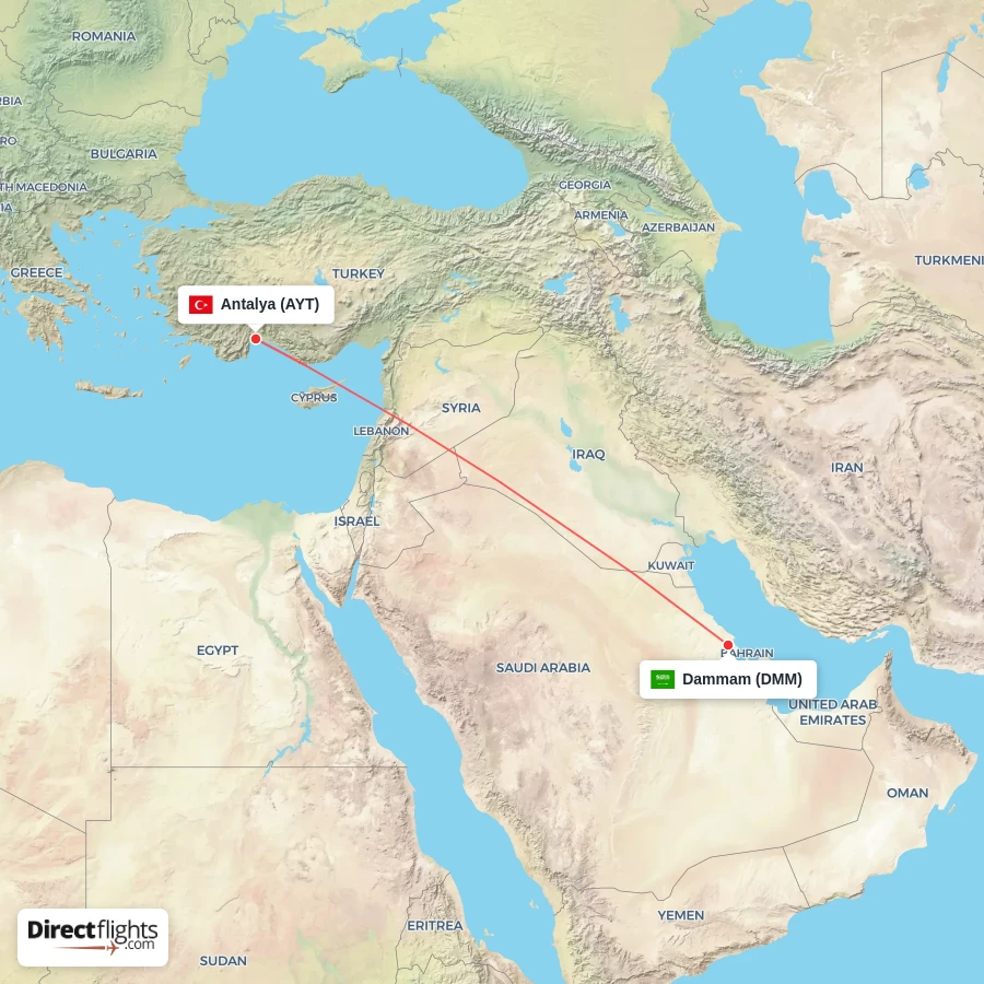 DMM - AYT route map
