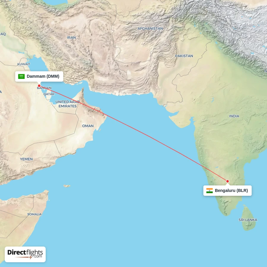 DMM - BLR route map
