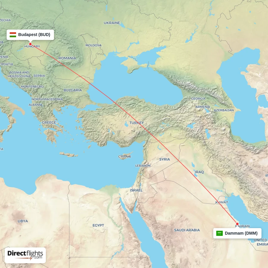 DMM - BUD route map