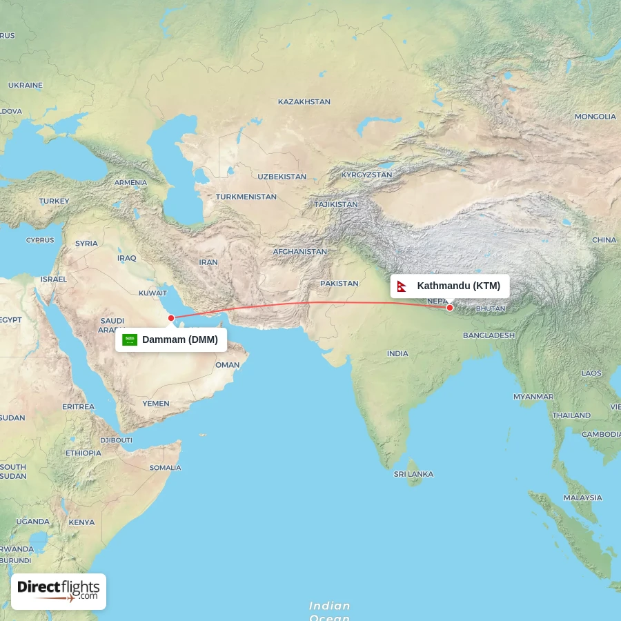 DMM - KTM route map