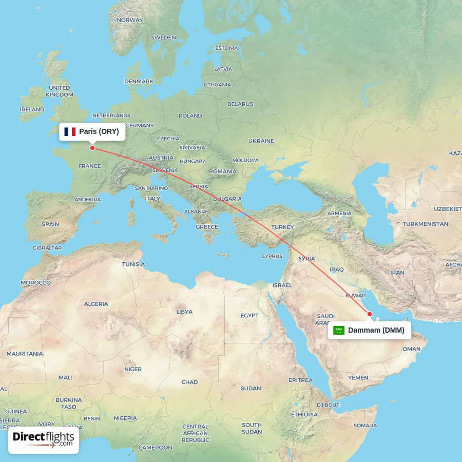 DMM - ORY route map