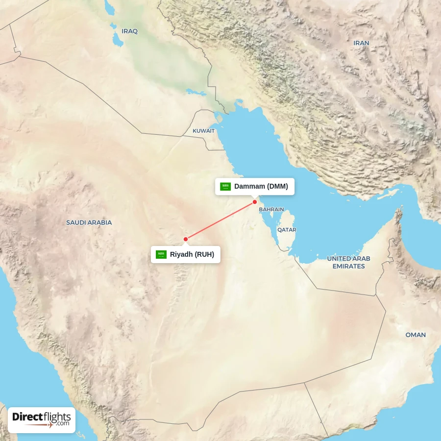 DMM - RUH route map