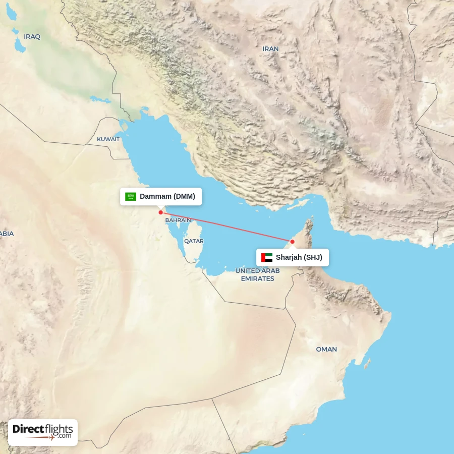 DMM - SHJ route map