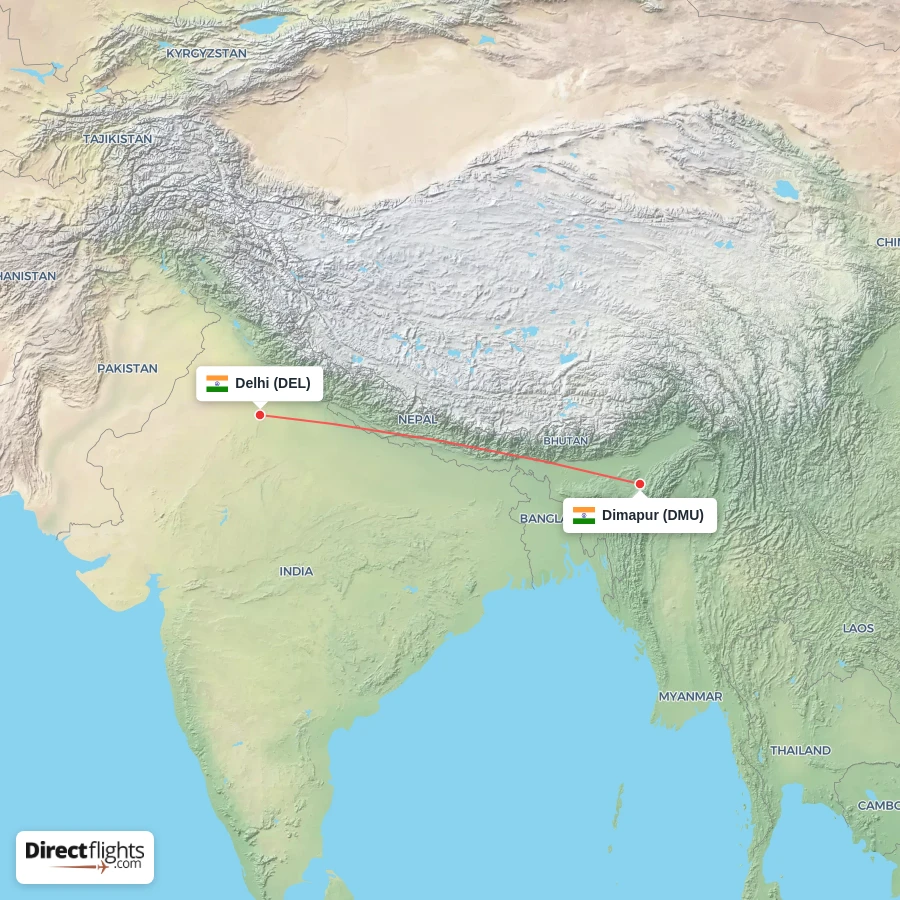 DMU - DEL route map