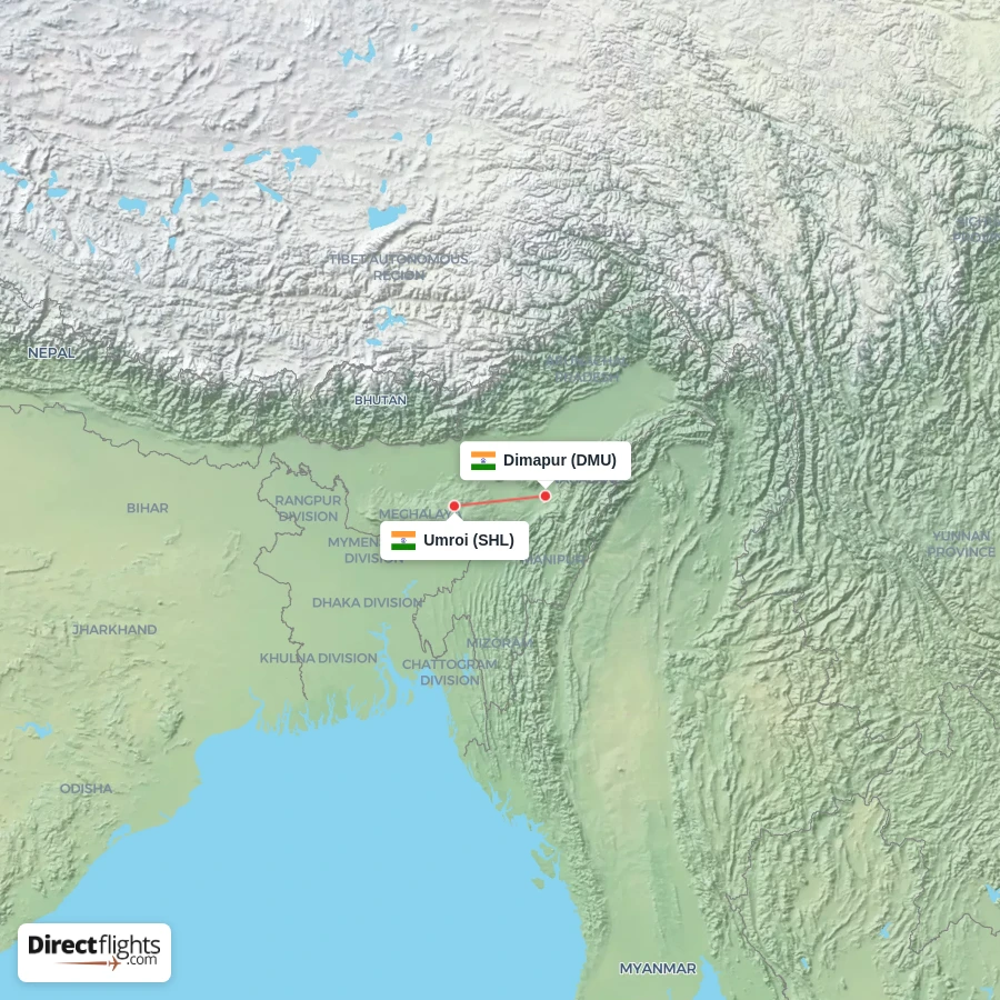 DMU - SHL route map