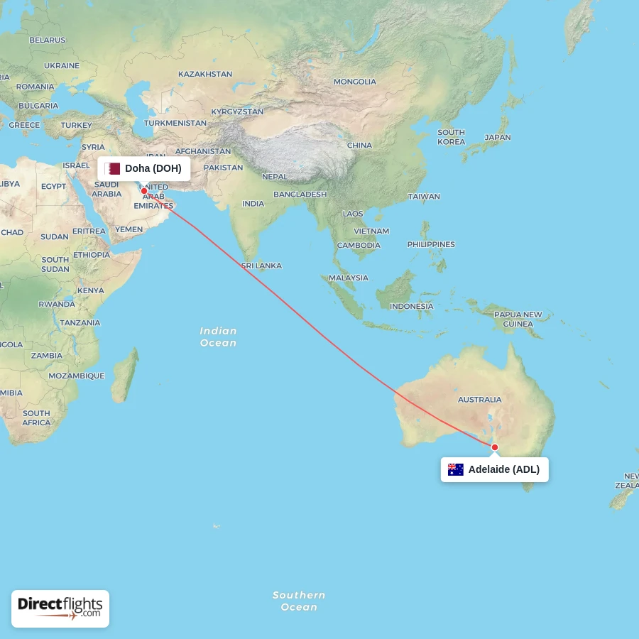 DOH - ADL route map