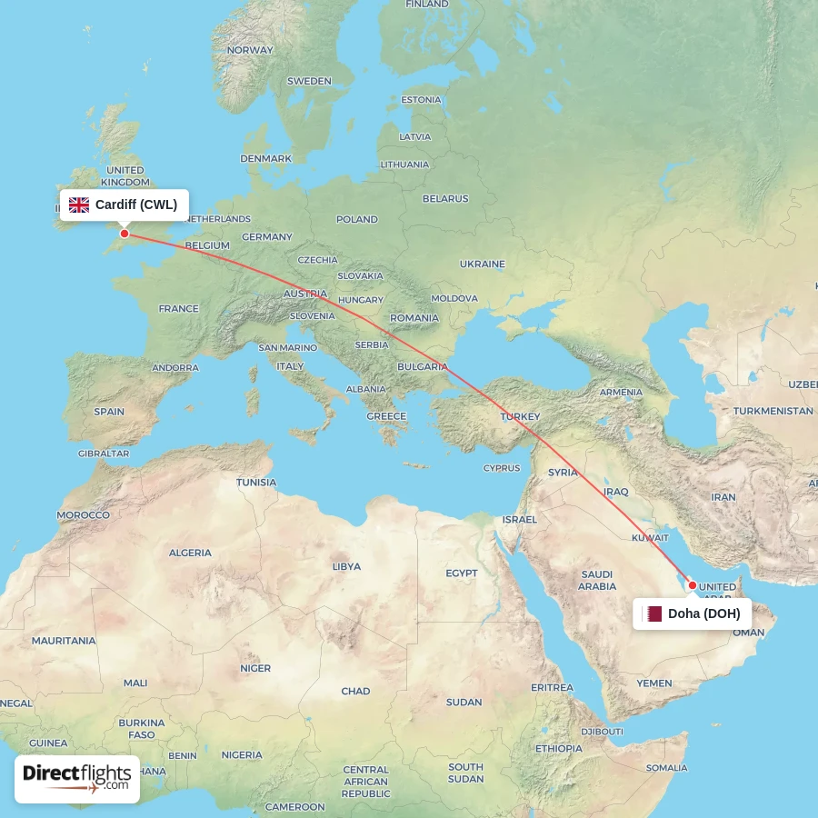 DOH - CWL route map