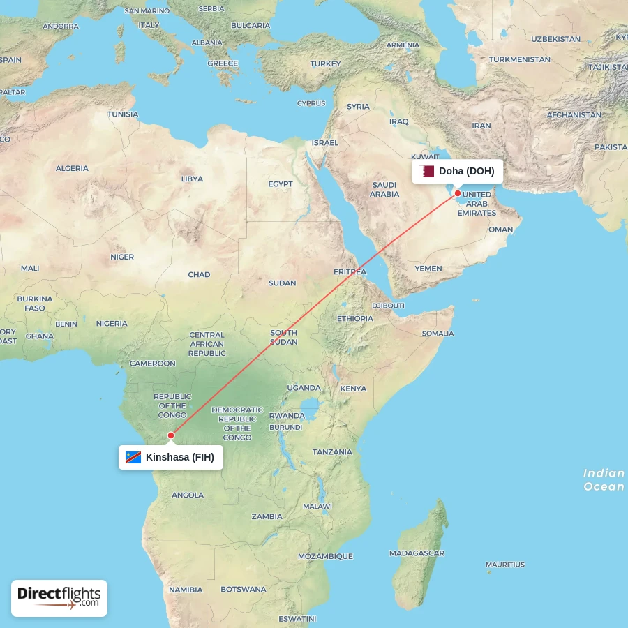 DOH - FIH route map