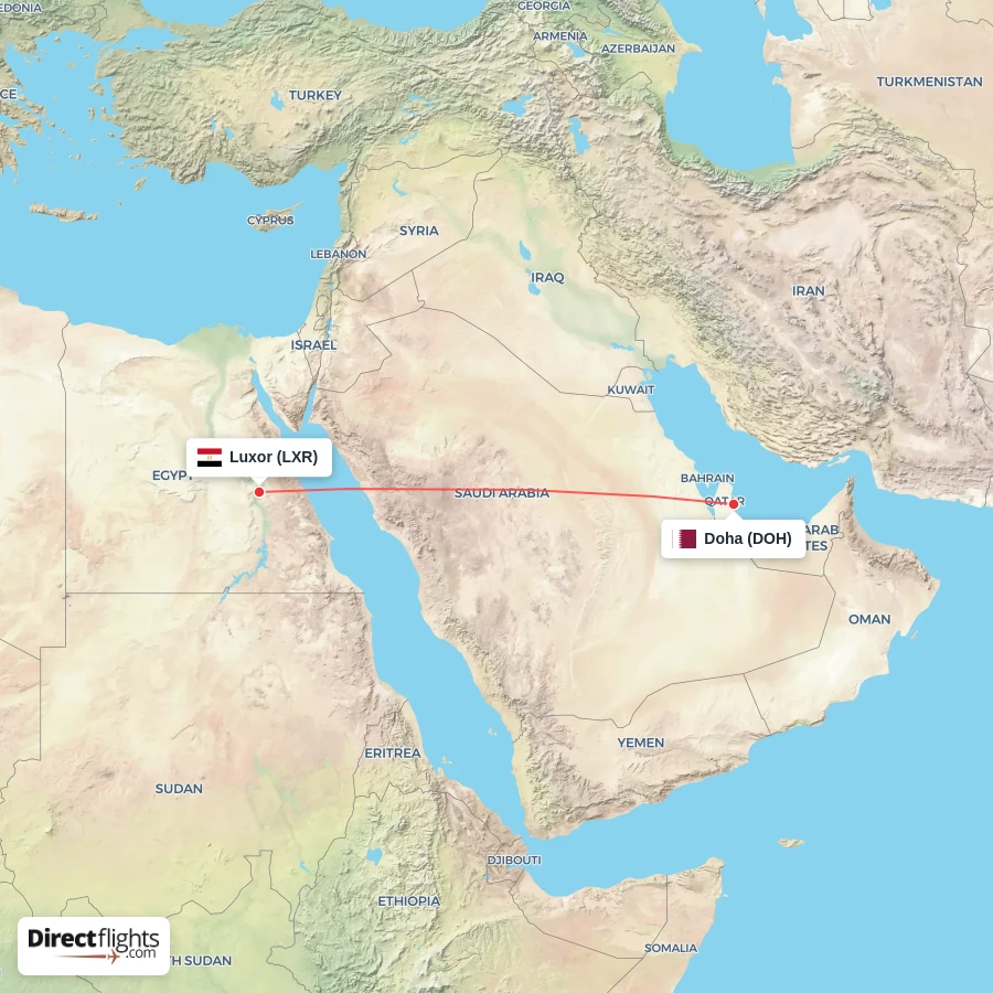 DOH - LXR route map