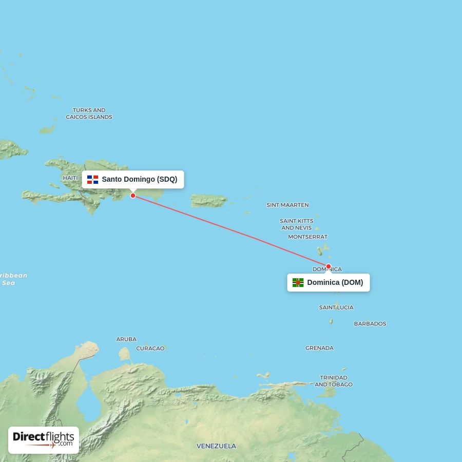DOM - SDQ route map