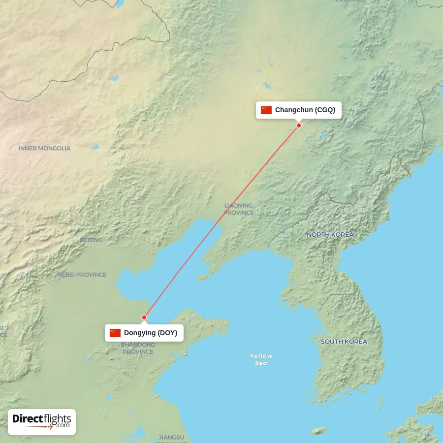 DOY - CGQ route map