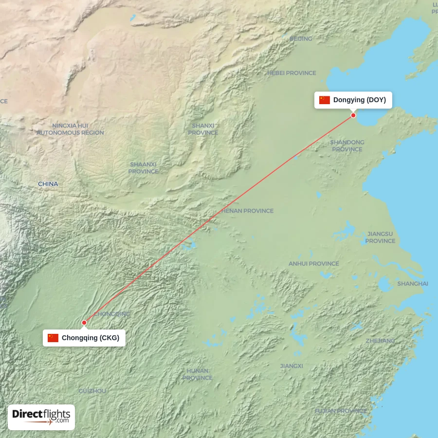 DOY - CKG route map