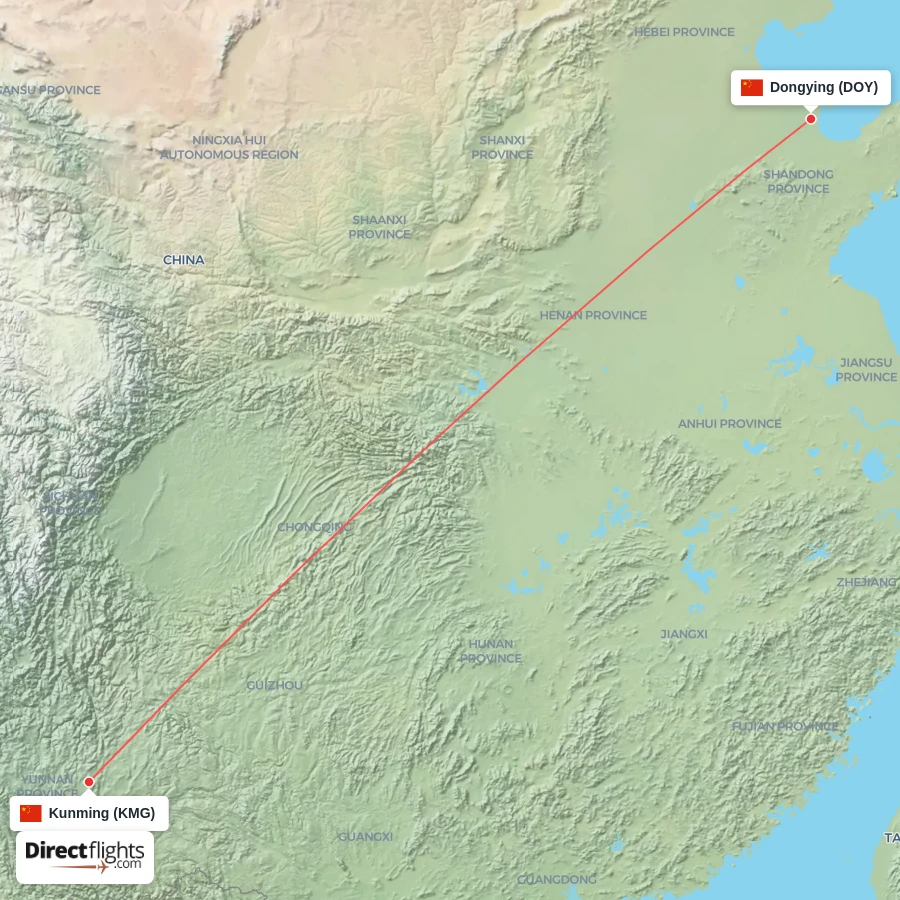 DOY - KMG route map