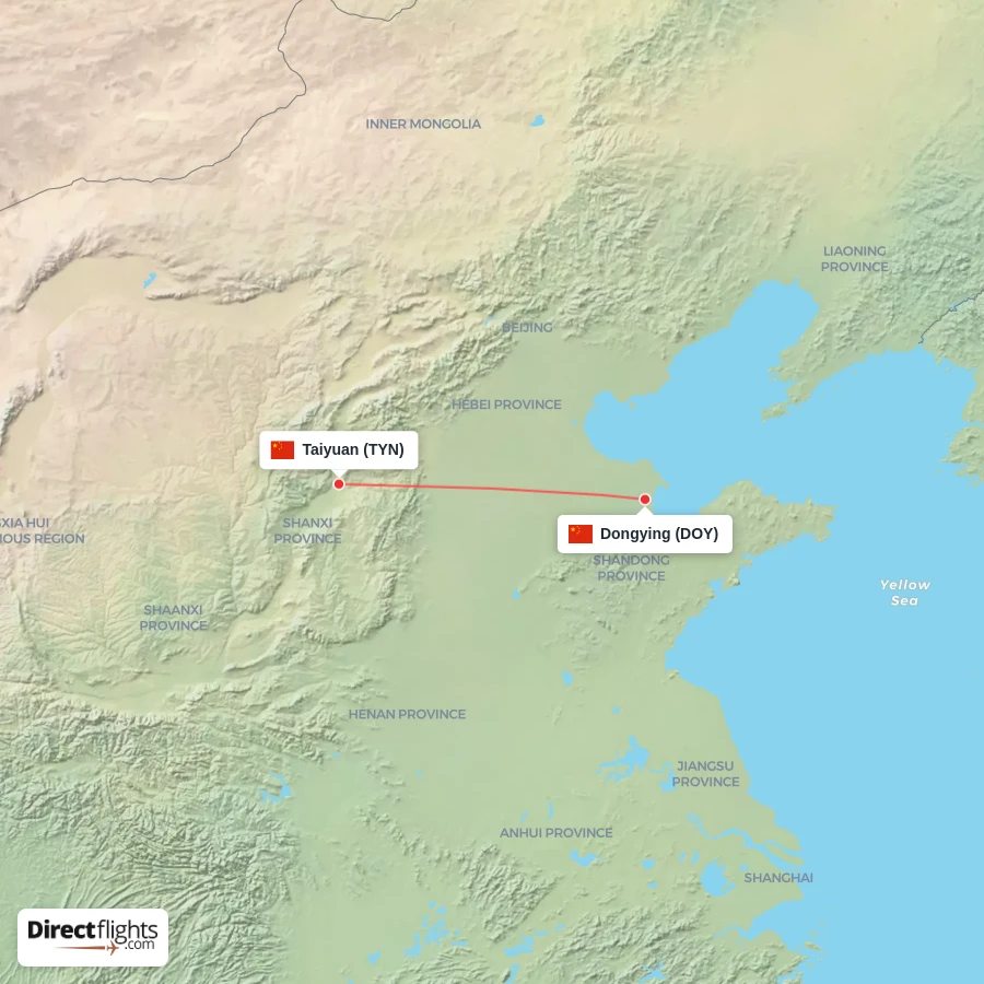 DOY - TYN route map