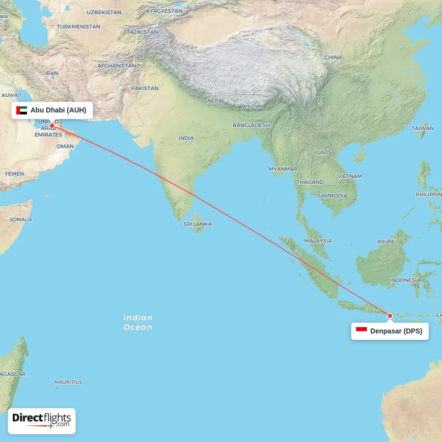 DPS - AUH route map