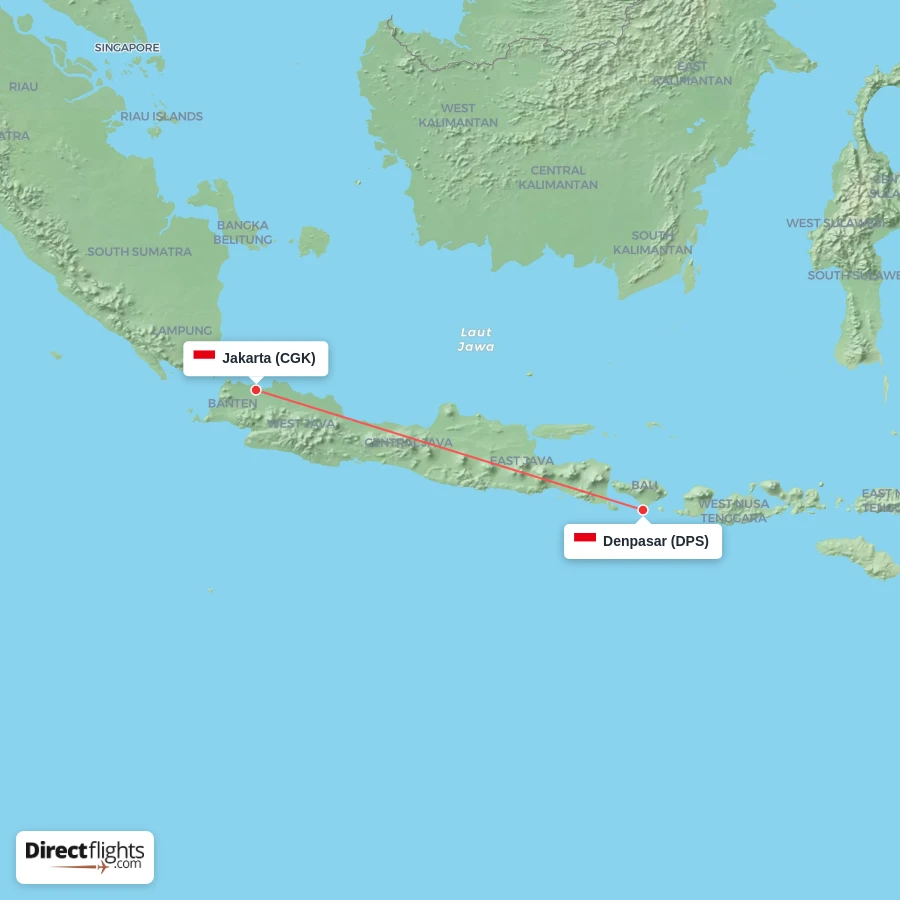 DPS - CGK route map
