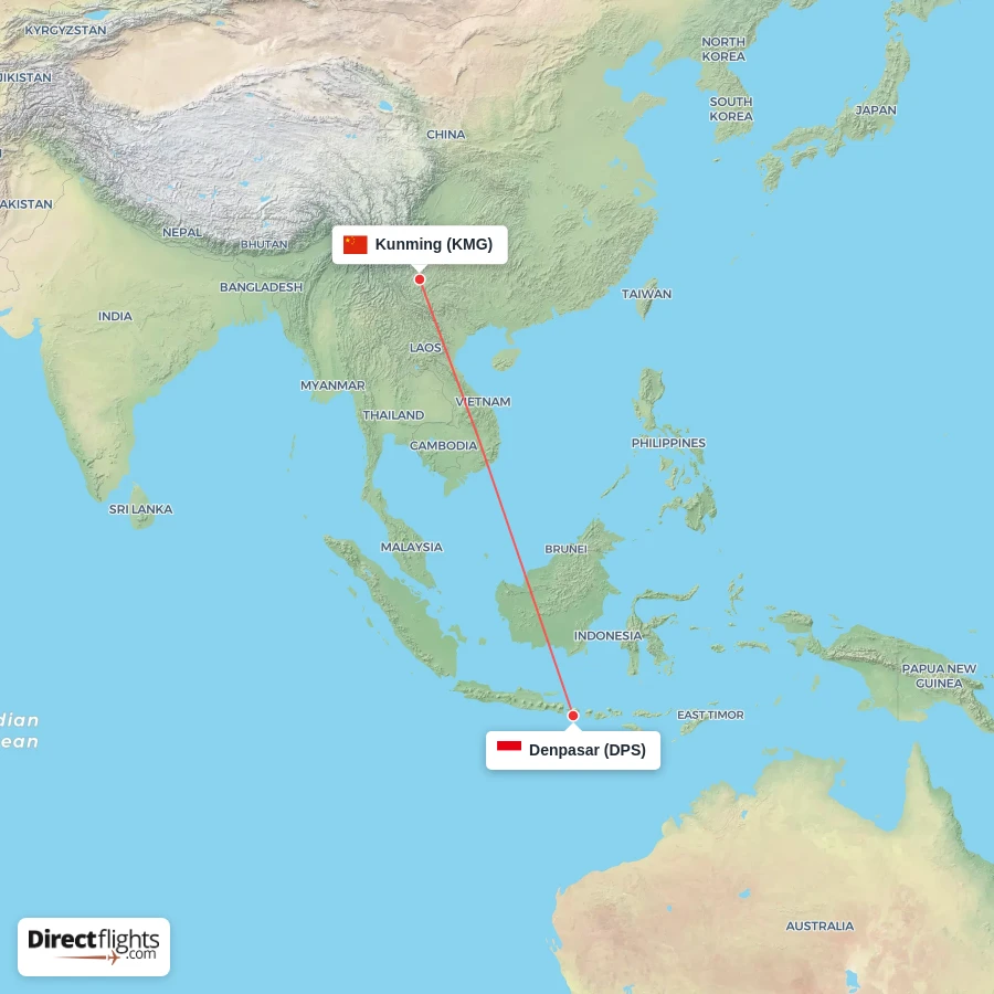 DPS - KMG route map