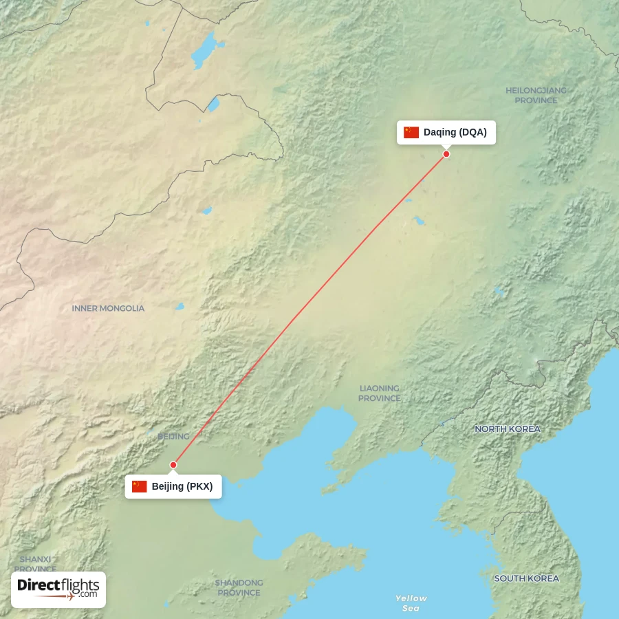 DQA - PKX route map