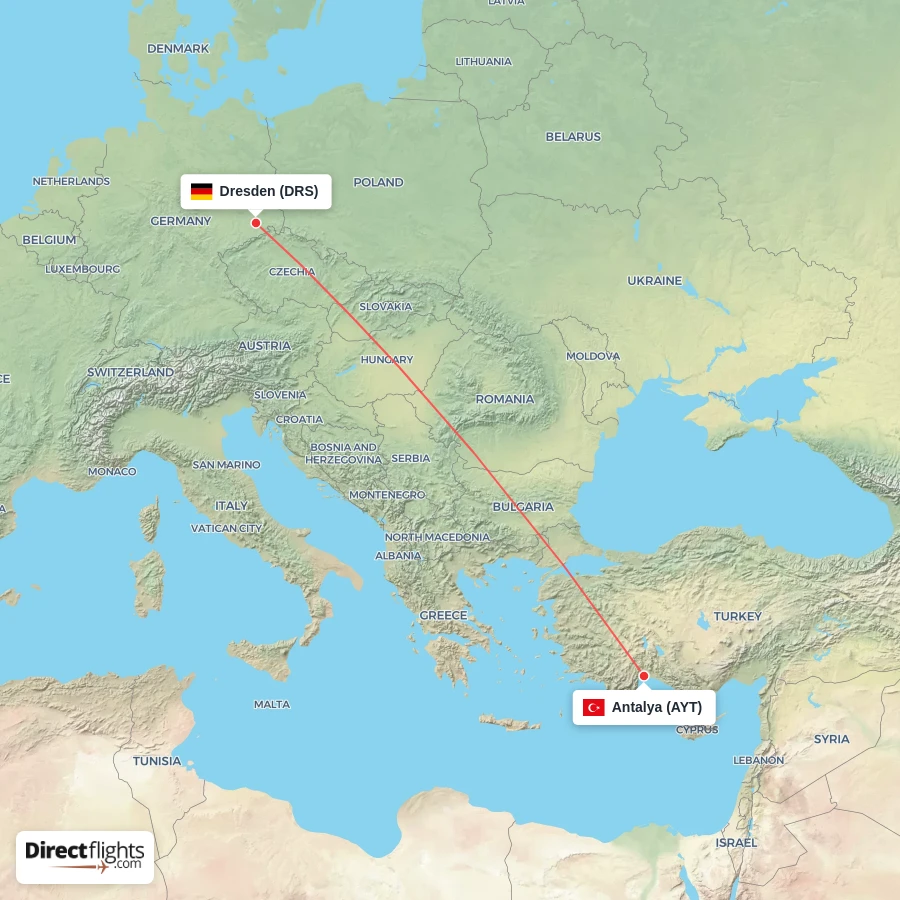 DRS - AYT route map