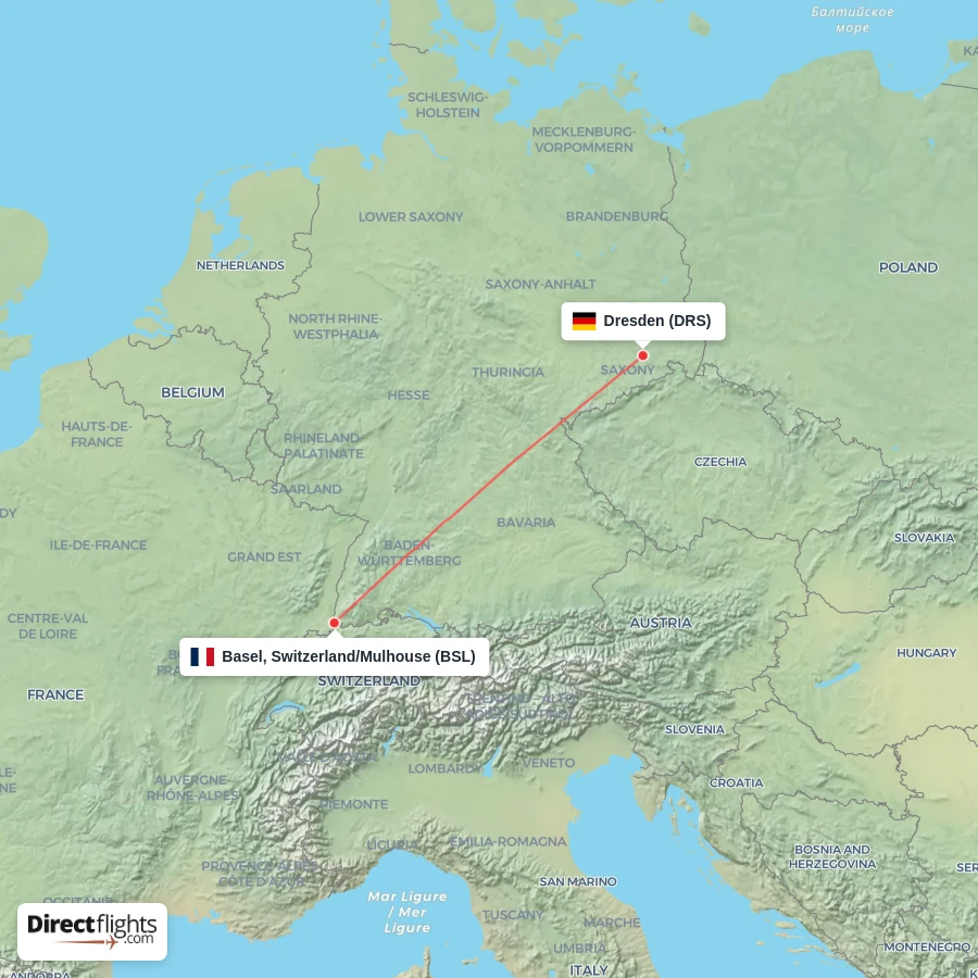 DRS - BSL route map