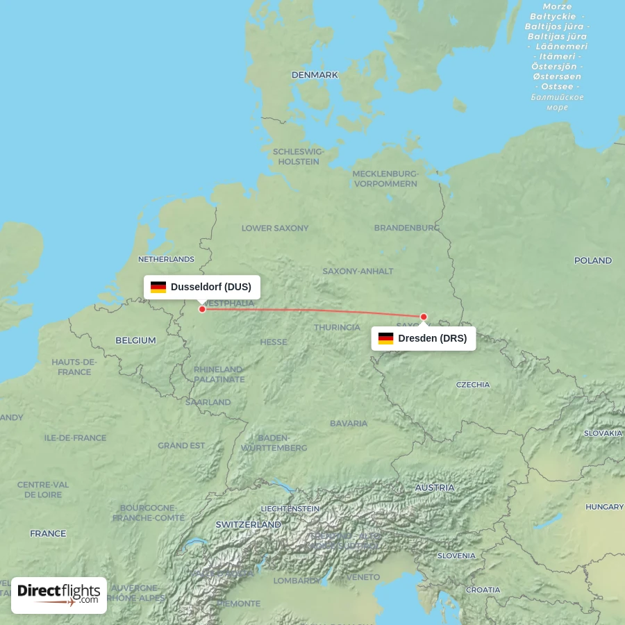 DRS - DUS route map
