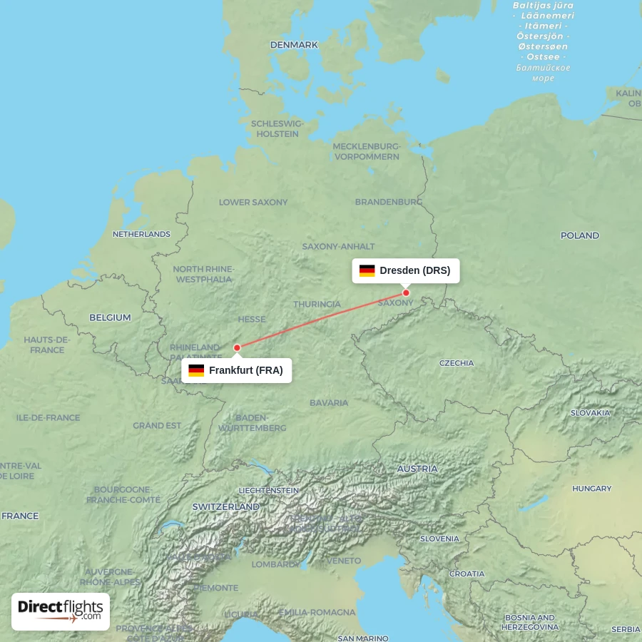DRS - FRA route map