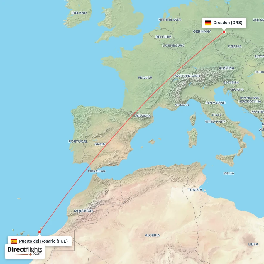 DRS - FUE route map