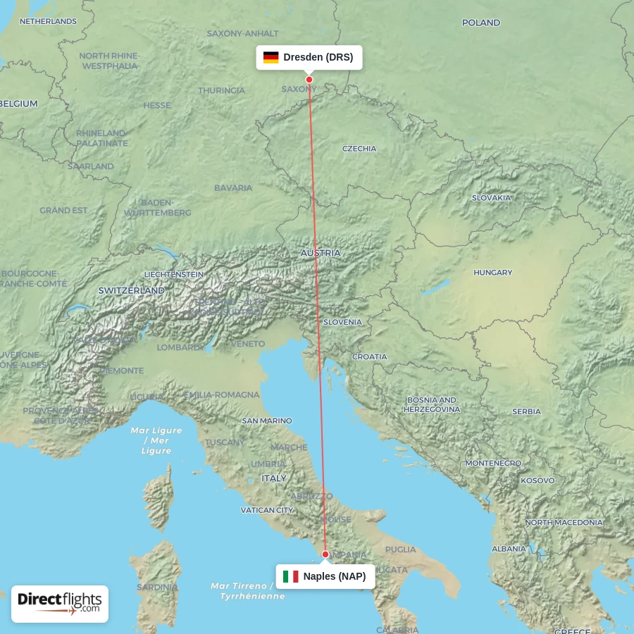 DRS - NAP route map