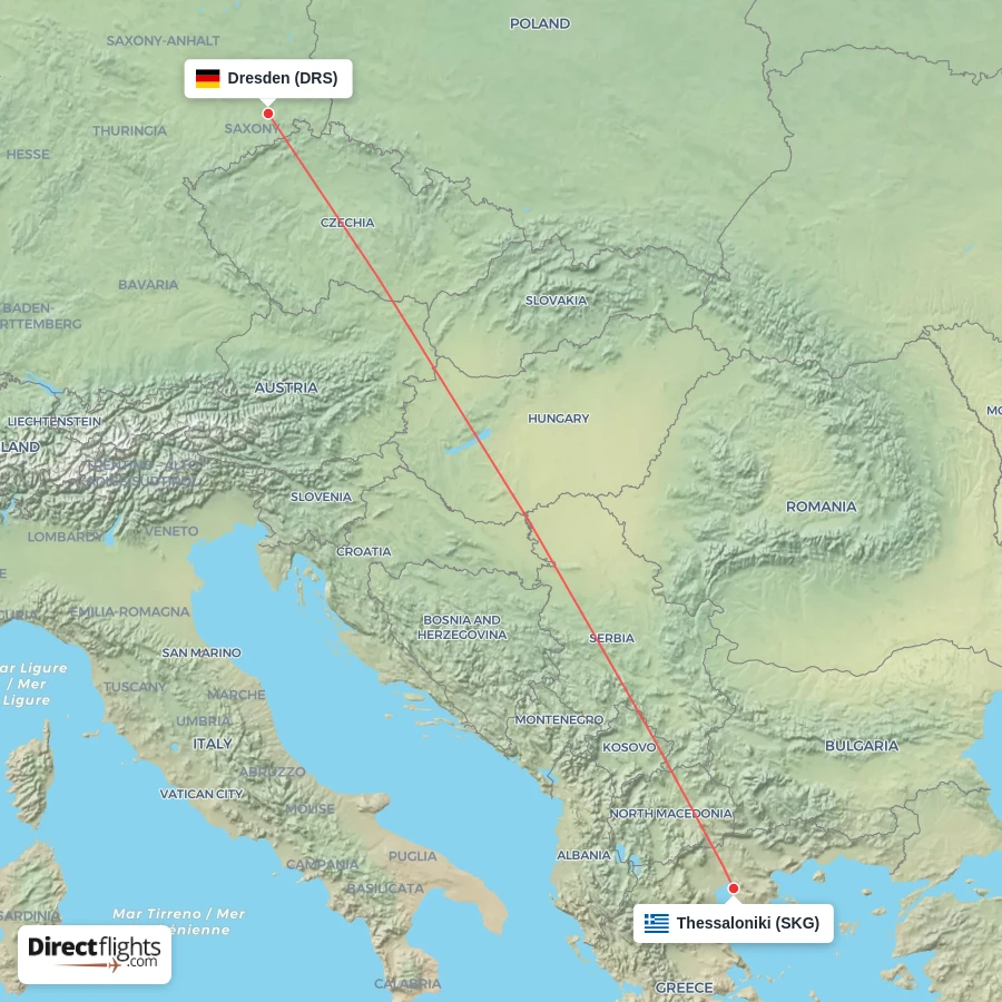 DRS - SKG route map