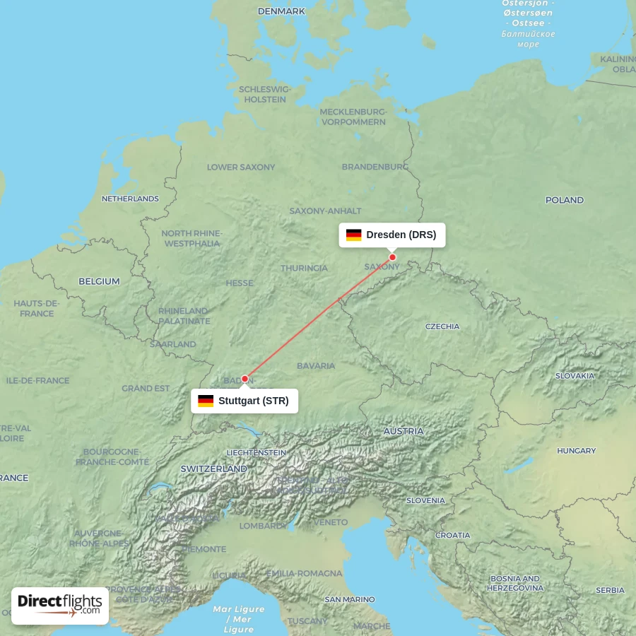 DRS - STR route map