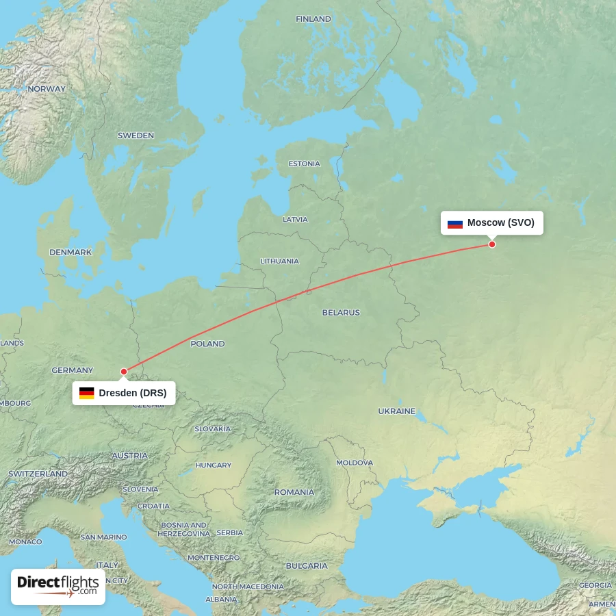 DRS - SVO route map