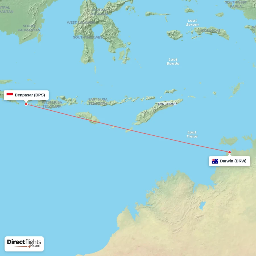 DRW - DPS route map