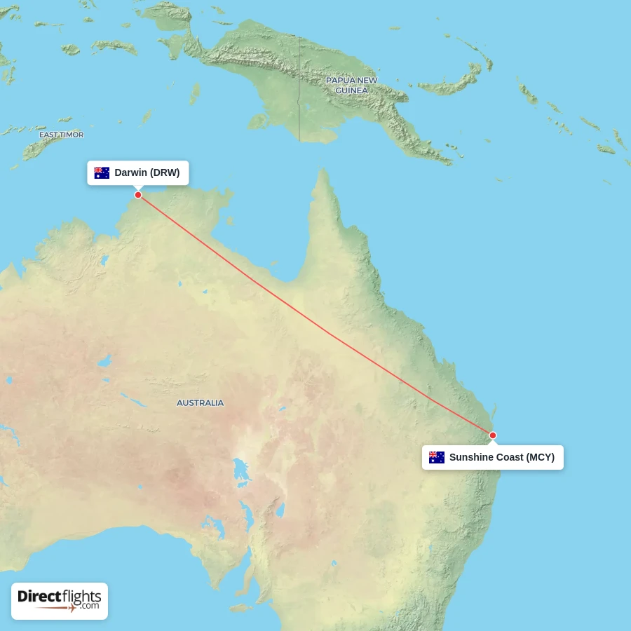 DRW - MCY route map