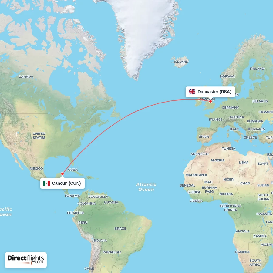 DSA - CUN route map