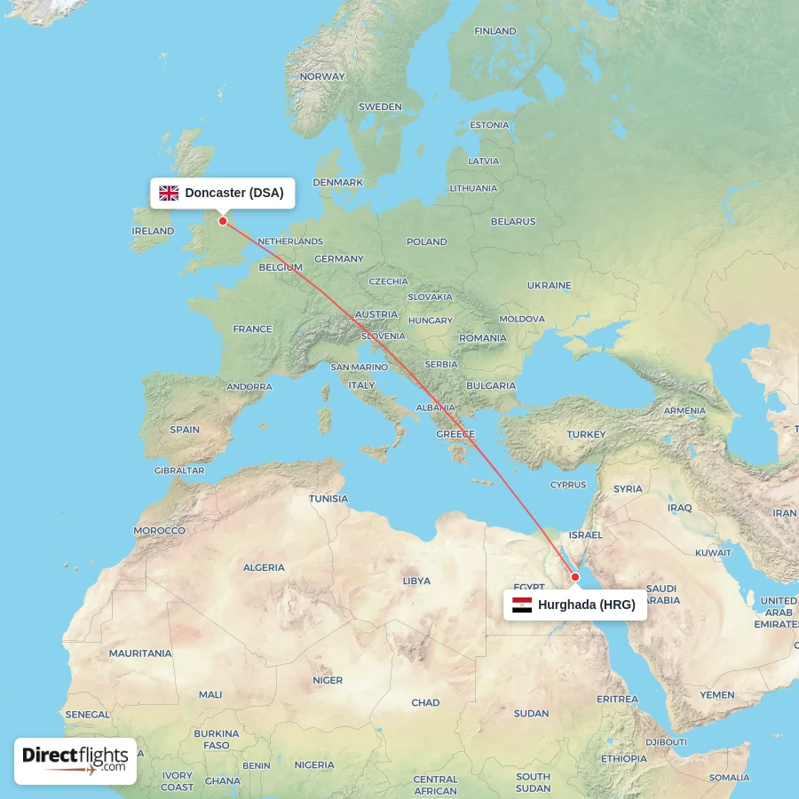 DSA - HRG route map