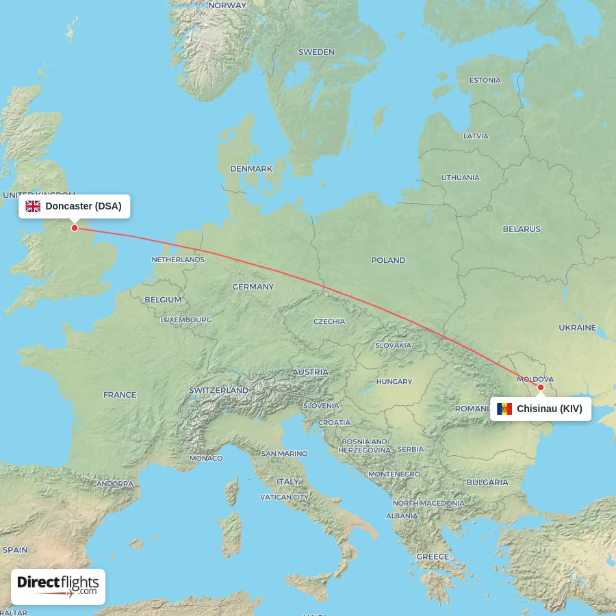 DSA - KIV route map