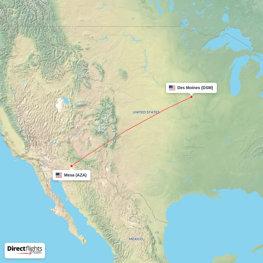 DSM - AZA route map