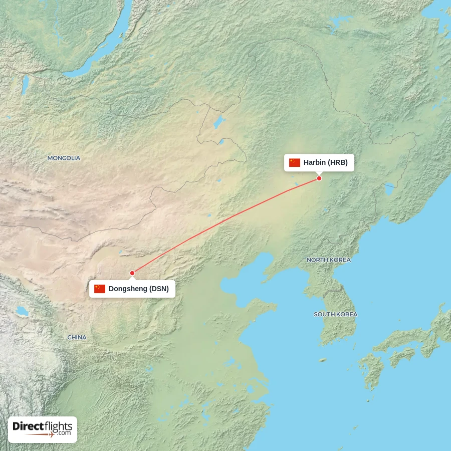 DSN - HRB route map
