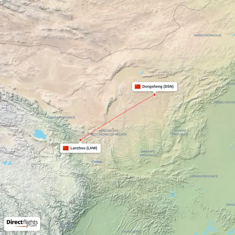 DSN - LHW route map